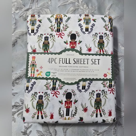 Envogue Other - Envogue Full Size NUTCRACKER Sheet Set - Christmas Holiday 4-pc set, New
